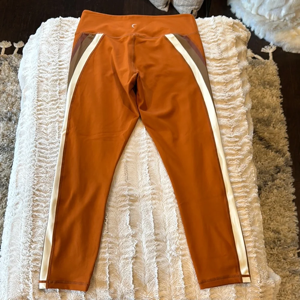 Orange Side Stripe Leggings